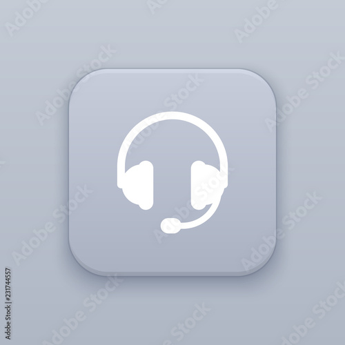 Headphone, Operator button, best vector