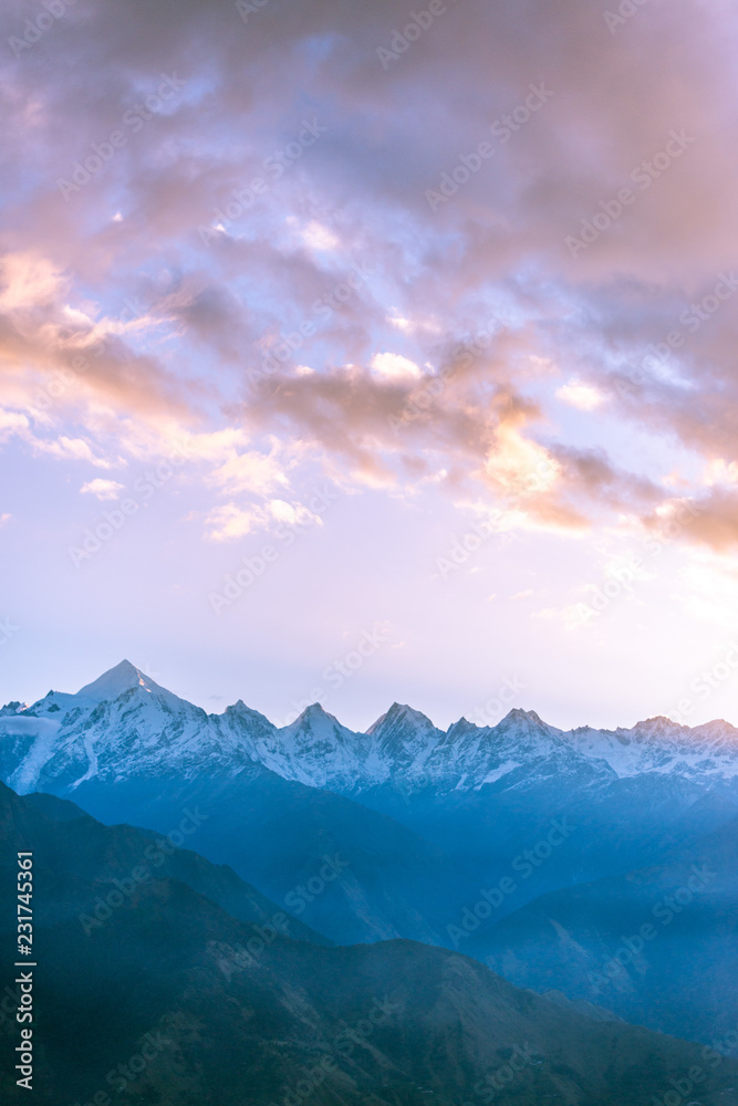 Sunrise in Panchchuli Peak - Khaliya Top, Munsyari, Uttarakhand, India