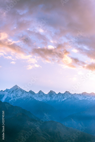 Sunrise in Panchchuli Peak - Khaliya Top, Munsyari, Uttarakhand, India © Mubarak