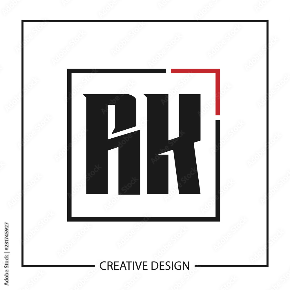 Initial Letter RK Logo Template Design Vector Illustration Initial Letter RK Logo Template Design Vector Illustration