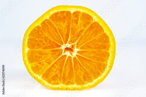 oranges on a white background close-up