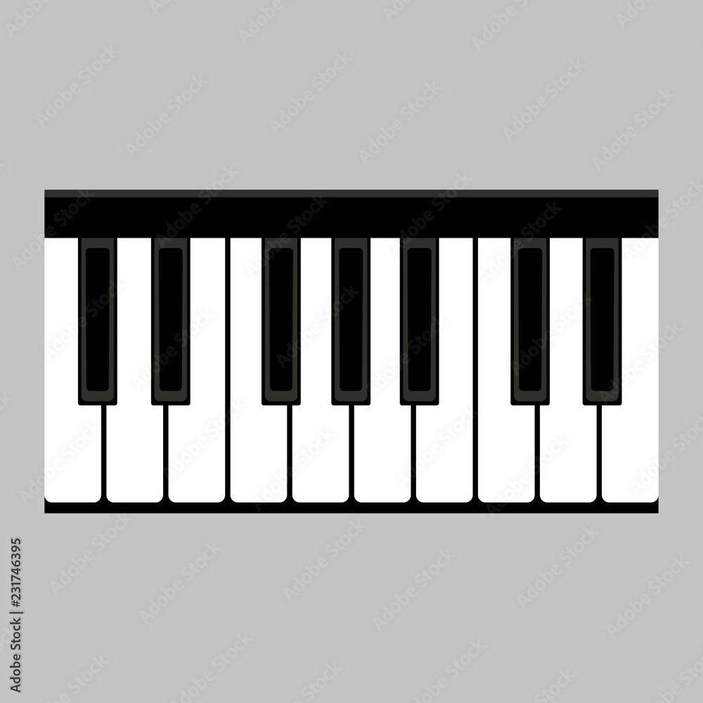 piano keys vector illustration flat style piano keys vector illustration flat style