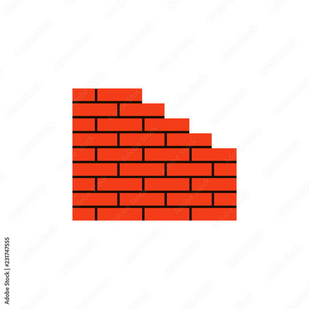Bricks icon. vector illustration Bricks icon. vector illustration