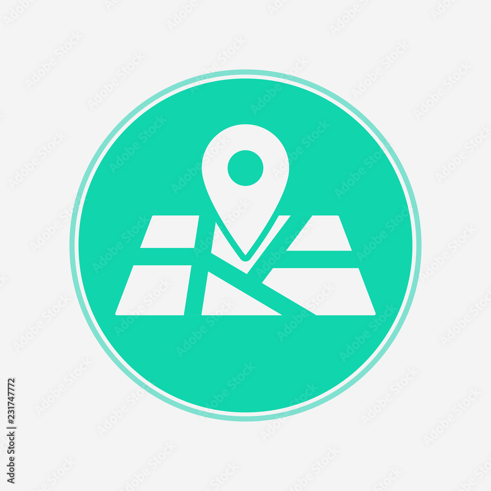 Map vector icon sign symbol Map vector icon sign symbol