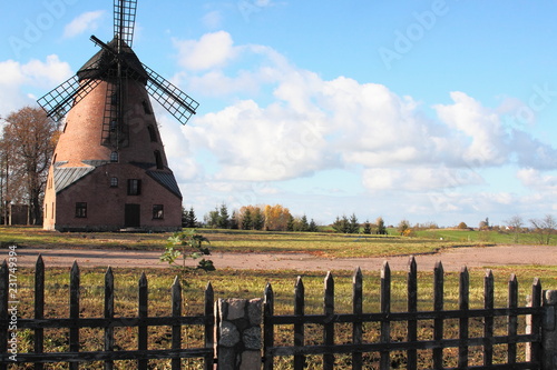 Fototapeta Naklejka Na Ścianę i Meble -  Poland.Autumn. Mazury.Mill.
