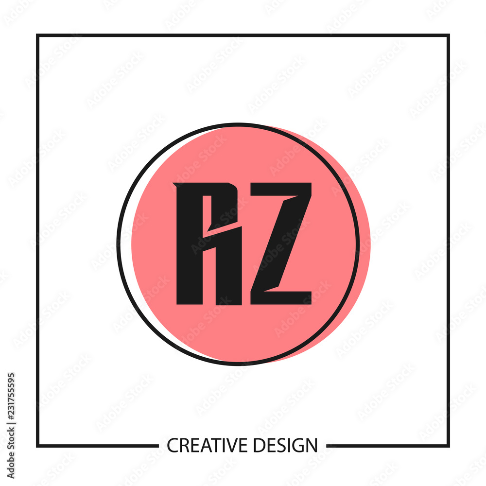 Initial Letter RZ Logo Template Design Vector Illustration Initial Letter RZ Logo Template Design Vector Illustration