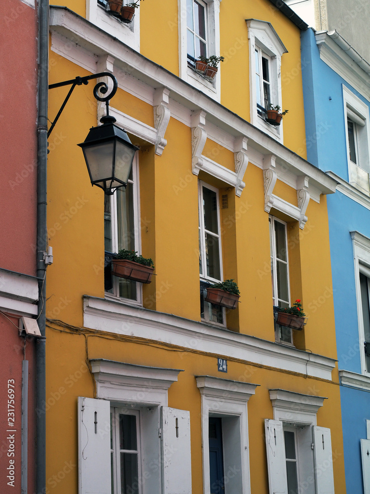 Naklejka premium Colorful Street Scene