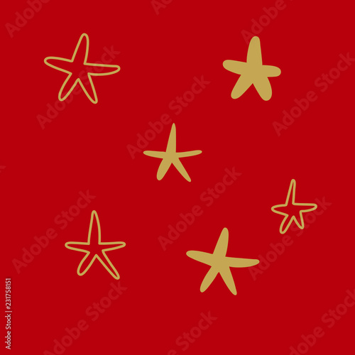 Hand drawn doodle stars, vector collection