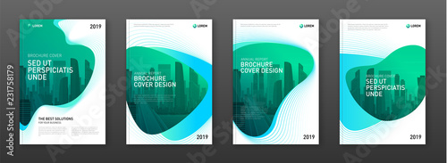 Corporate brochure cover design template for business and construction