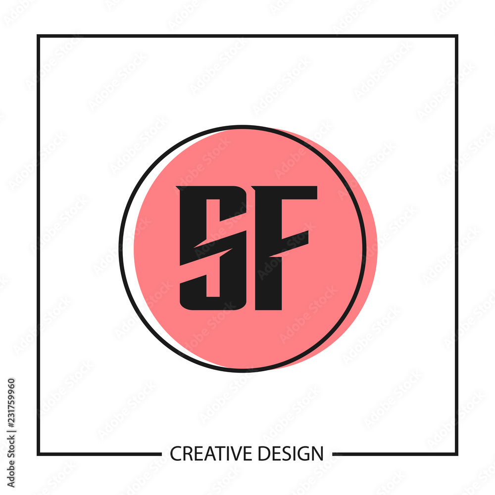 Obraz premium Initial Letter SF Logo Template Design Vector Illustration