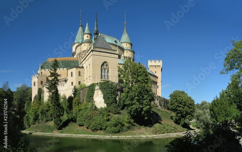 romantic Bojnice castle in the western part of Slovakia © rihas