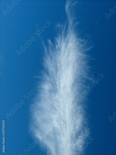 Cloud shaped like a feather