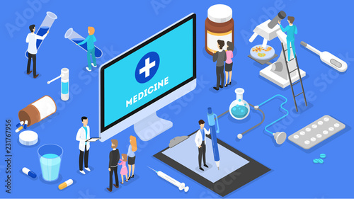 Online consultation with doctor. Remote medical treatment