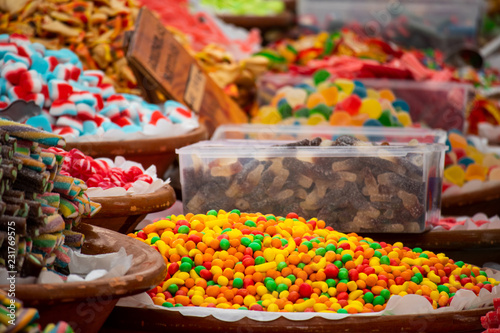 colorful variety of sweets