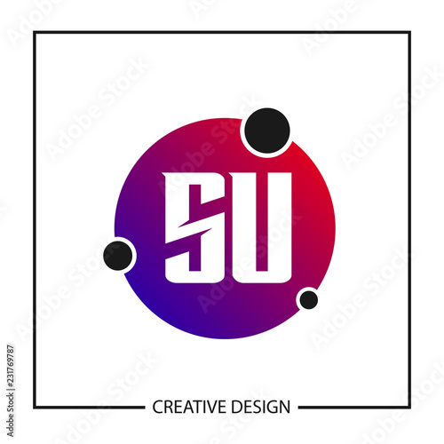 Initial Letter SU Logo Template Design Vector Illustration