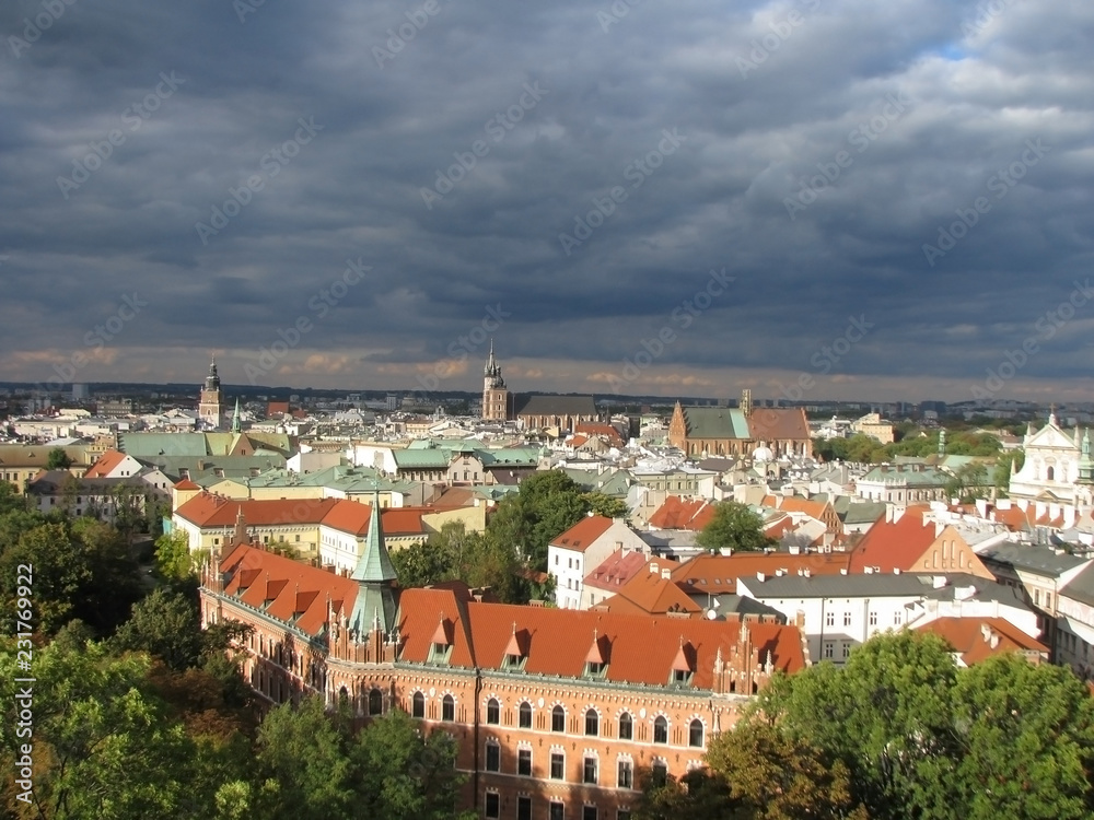 panoramic view of krakow