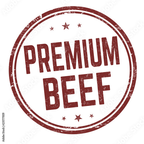 Premium beef sign or stamp