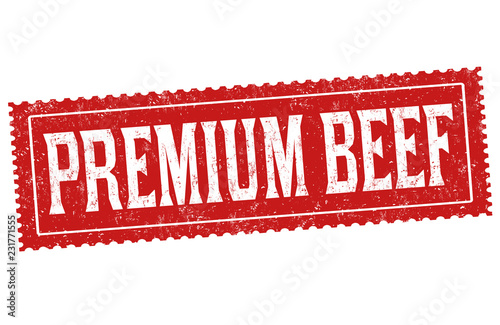 Premium beef sign or stamp