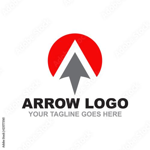 arrow logo design vector template