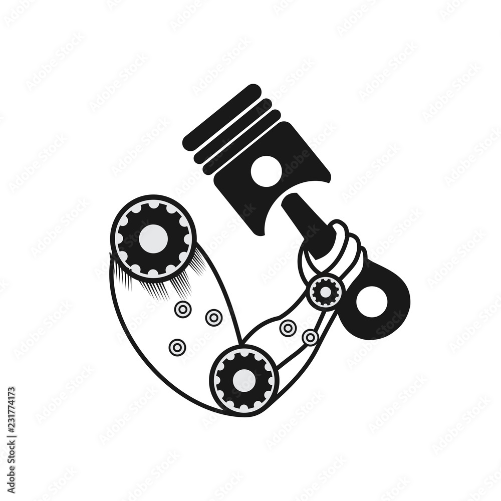 Fototapeta premium Robot logo design vector template