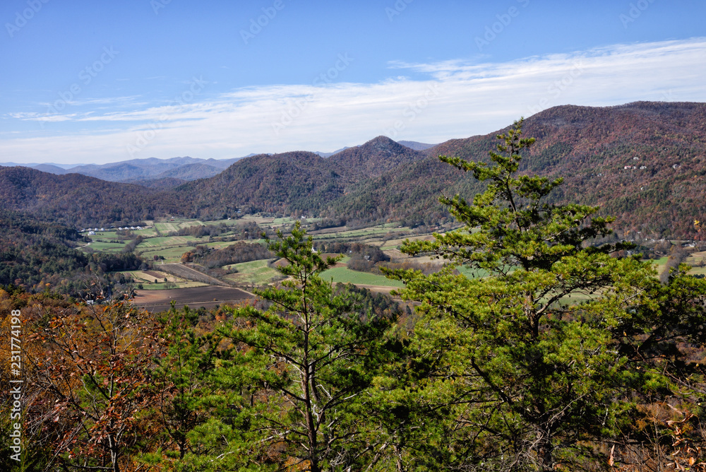 Scenic View from Black Rock Mountain in Mountain City Georgia