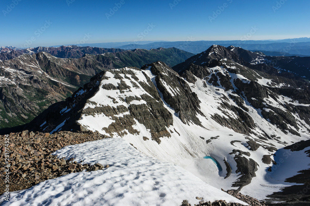 View from Castle Peak Near Aspen, Colorado Rocky Mountains