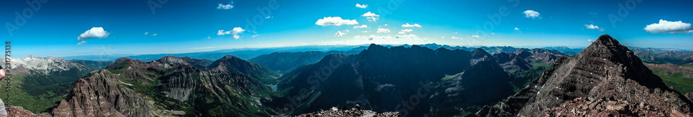 View from the summit of Maroon Peak, Colorado Rocky Mountains