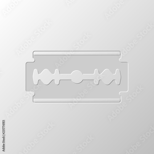 blade. simple silhouette. Paper design. Cutted symbol. Pitted st