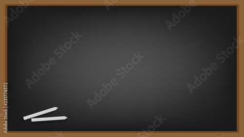 black board and chalks vector illustration