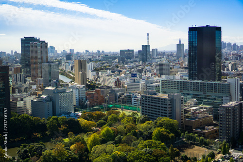 Tokyo cityscape on a sunny day