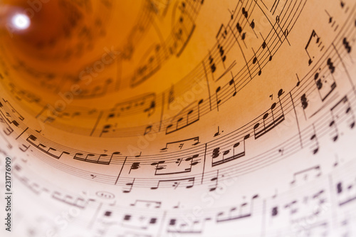 Photo Curled Sheet Music