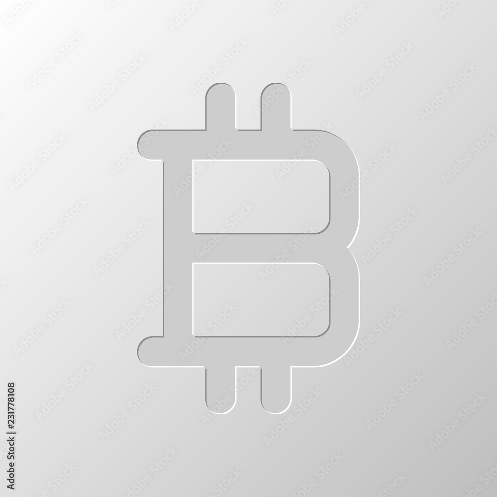 bitcoin symbol, simple icon. Paper design. Cutted symbol. Pitted bitcoin symbol, simple icon. Paper design. Cutted symbol. Pitted