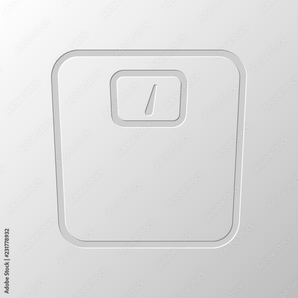 silhouette or icon of weights, simple outline. Paper design. Cut silhouette or icon of weights, simple outline. Paper design. Cut