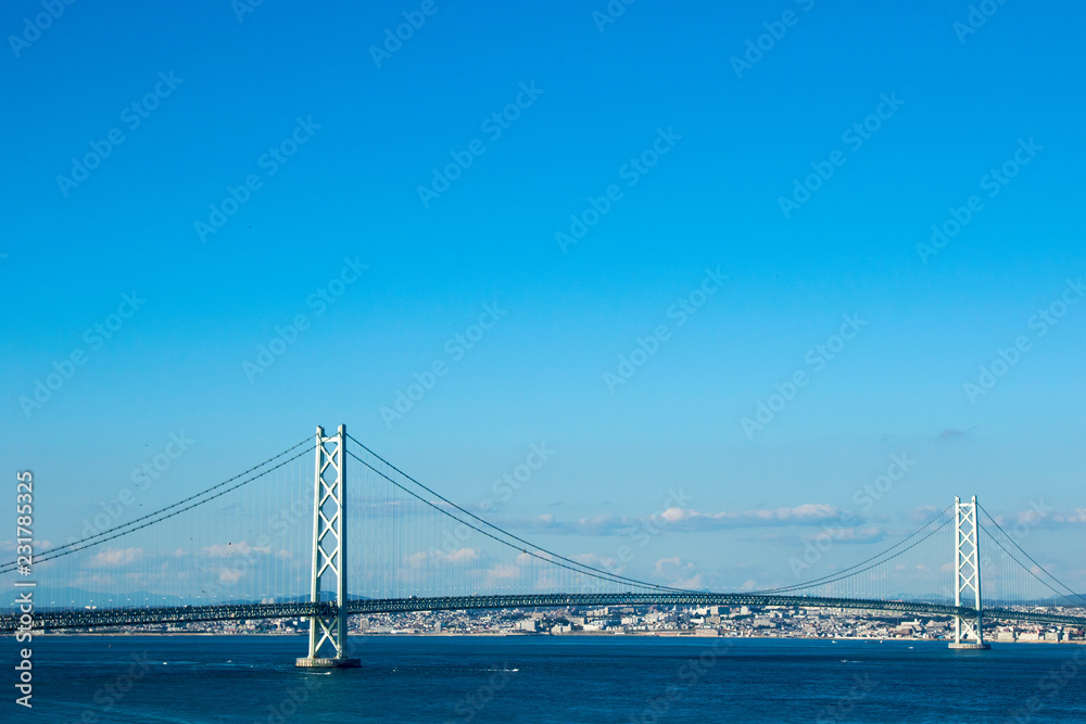 晴天の明石大橋 晴天の明石大橋