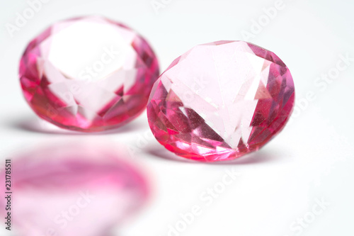 pink diamond on white background