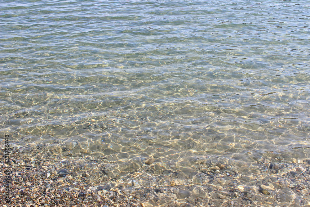 Clean clear sea water ripples on surface horizontal background Clean clear sea water ripples on surface horizontal background