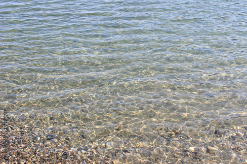 Clean clear sea water ripples on surface horizontal background