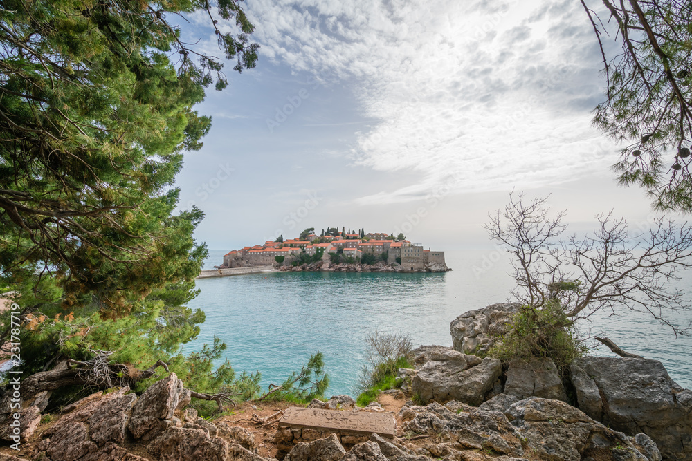 Historical Sveti Stefan old town Historical Sveti Stefan old town