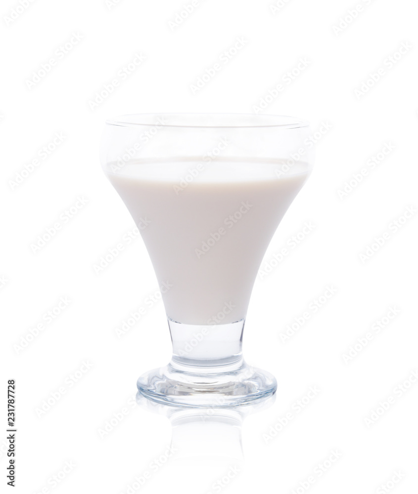Glass of milk on white background Glass of milk on white background