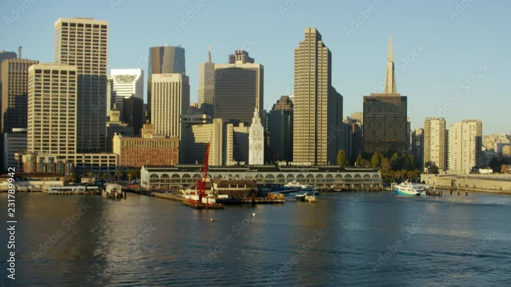 Aerial view Port of San Francisco California USA Skyline, Skyscraper Aerial view Port of San Francisco California USA Skyline, Skyscraper