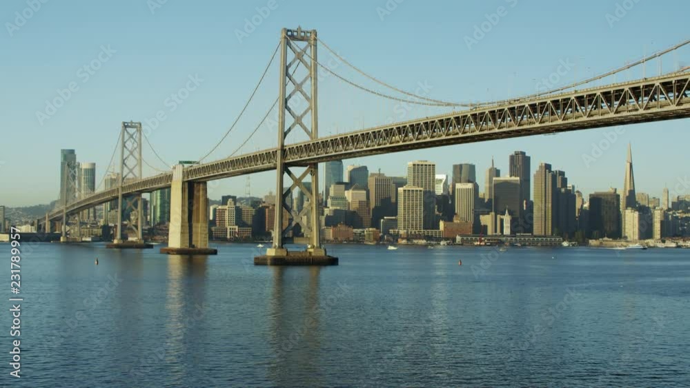 Aerial view San Francisco USA Oakland Bay Bridge city Skyscraper Aerial view San Francisco USA Oakland Bay Bridge city Skyscraper