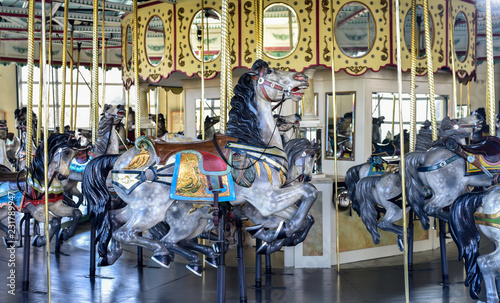 Vintage carousel merry-go-round horses 