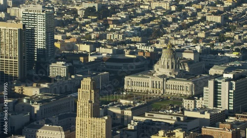 Aerial view San Francisco California USA City Hall history Americas photo