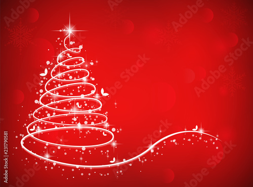 Beautiful christmas tree With snowflakes in the Christmas season.