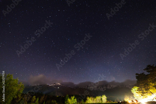 白馬連峰を望むキャンプ場