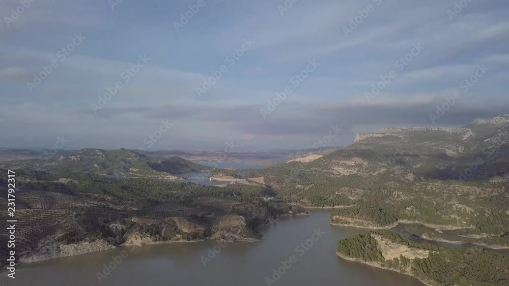 Aerial view of mountains and Ardales Lake in south of Spain , Malaga, Andalucia Aerial view of mountains and Ardales Lake in south of Spain , Malaga, Andalucia