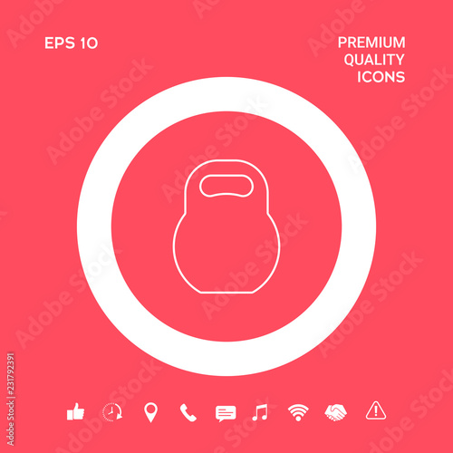 Kettlebell line icon. Graphic elements for your design