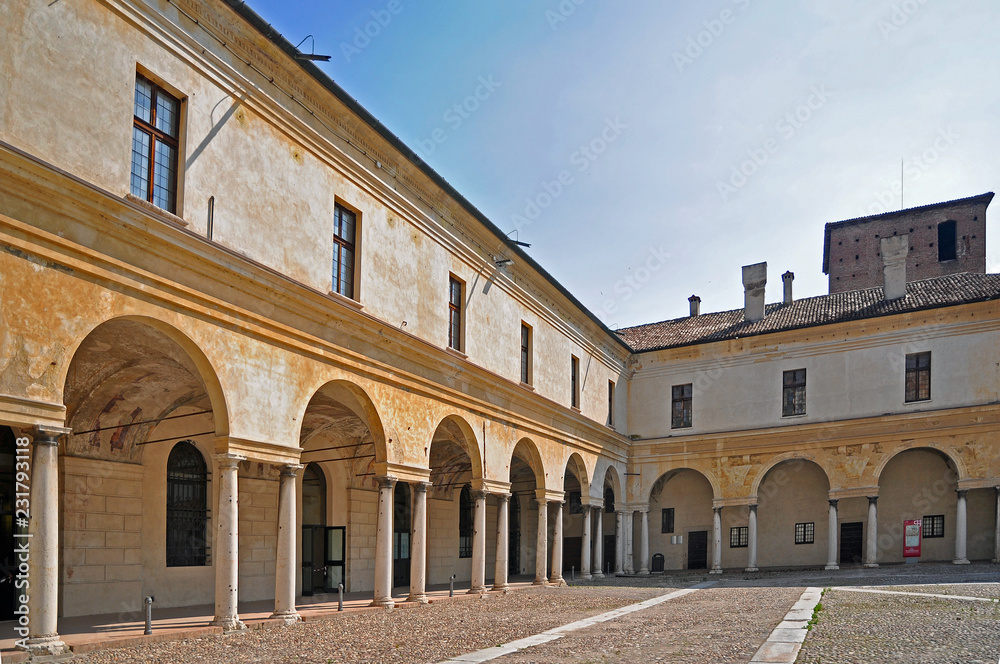 Italy, Mantua, Ducal Palace interior Castello square. One of the city important historical building.