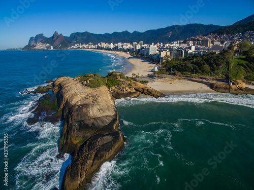 Wonderful places in the world. Arpoador Beach, Devil's Beach, Ipanema district of Rio de Janeiro Brazil, South America.  photo
