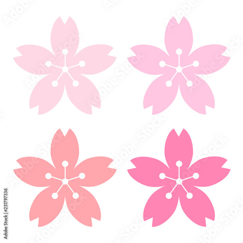 ベクター 桜 アイコン セット Stock Vector Adobe Stock